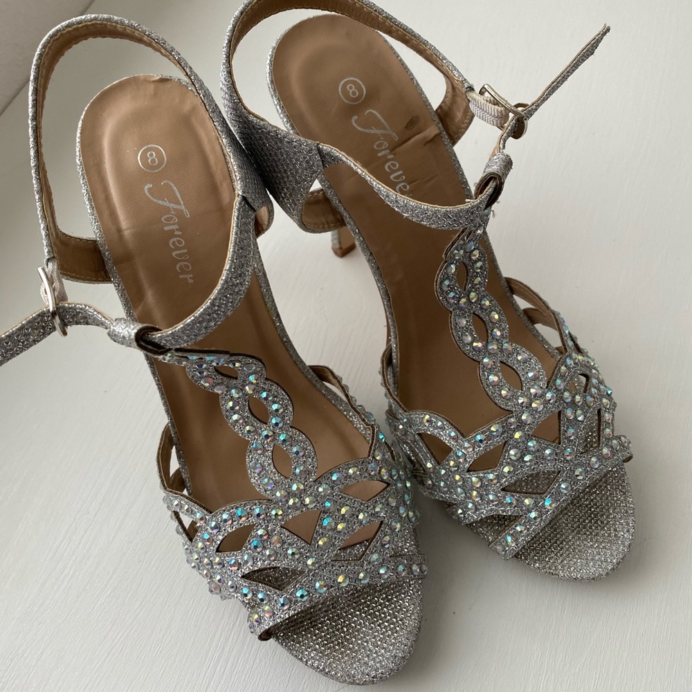Forever Prom Homecoming Shoes Sparkly Sandel Heels